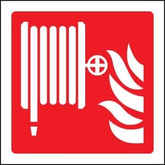 11019C Fire hose symbol Rigid Plastic (150x150mm) Safety Sign