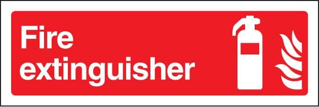 11023L Fire extinguisher Rigid Plastic (450x150mm) Safety Sign
