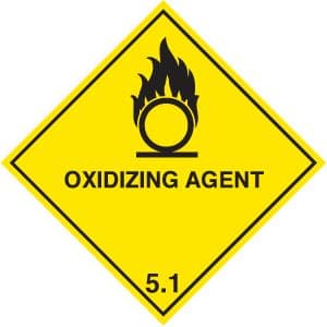 14515F Oxidising agent diamond Rigid Plastic (200x200mm) Safety Sign