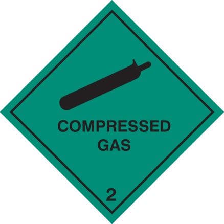 14516F Compressed gas 2 Rigid Plastic (200x200mm) Safety Sign