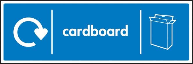 16635M WRAP Recycling Sign - Cardboard Rigid Plastic (600x200mm) Safety Sign