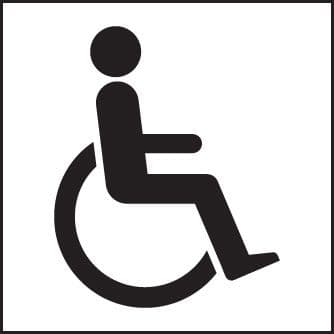 17027F Disabled symbol Rigid Plastic (200x200mm) Safety Sign