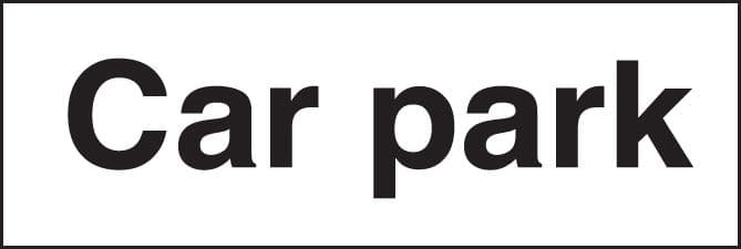 17575G Car park Rigid Plastic (300x100mm) Safety Sign
