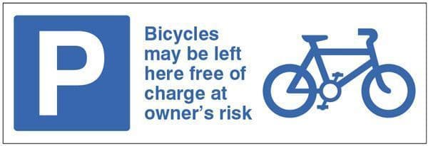 17694M Cycle parking -> Safety Sign