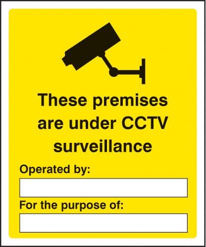 21700K These premises are under CCTV surveillance Self Adhesive Vinyl (400x300mm) Safety Sign