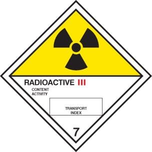 24511F Radioactive III diamond Self Adhesive Vinyl (200x200mm) Safety Sign