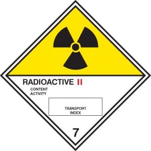 24512U Radioactive II diamond Self Adhesive Vinyl (100x100mm) Safety Sign