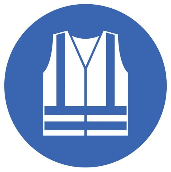 25419F HiVis symbol Self Adhesive Vinyl (200x200mm) Safety Sign