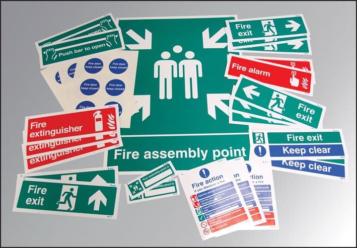 51724 Fire safety signs kit - rigid value pack (save 20%) Safety Sign