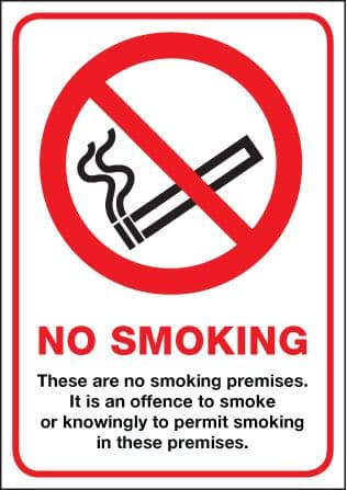 53033 Scotland no smoking premises A4 rigid plastic (210x297mm) Safety Sign