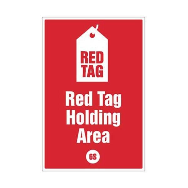 55954 Red tag holding area - 6S Poster - 400x600mm rigid plastic