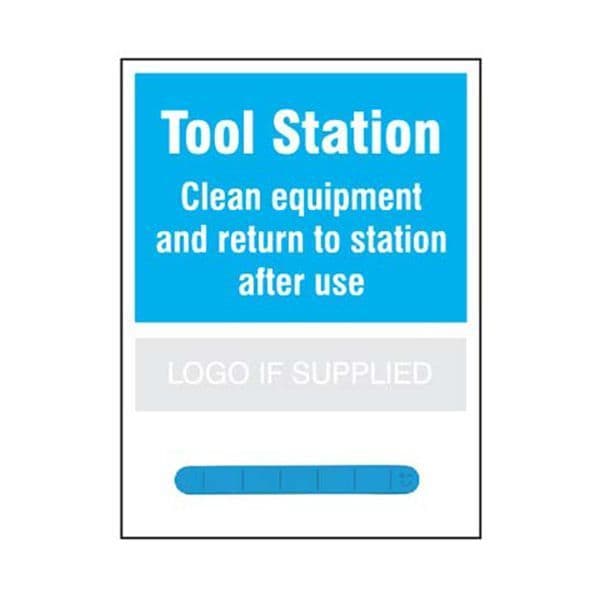 55969 Tool Station Shadow Board with 300mm blue magnetic rail, 450x600mm 10mm foam pvc