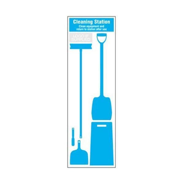 55972 Cleaning Station Shadow Board - 5 piece 600x2000mm 10mm foam pvc