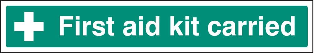 56096 First aid kit carried (face adhesive) (300x50mm) Safety Sign