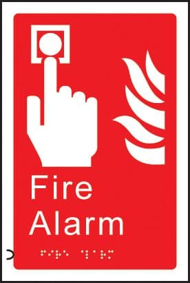 56178 Braille - Fire alarm (150x225mm) Safety Sign