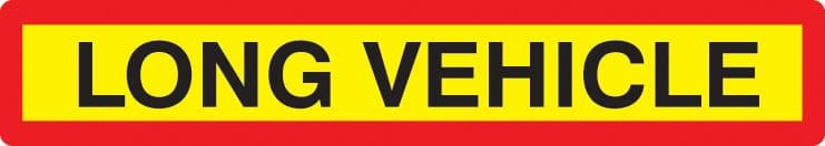 56295 Long vehicle panel 1265x225mm reflective aluminium (1265x225mm) Safety Sign