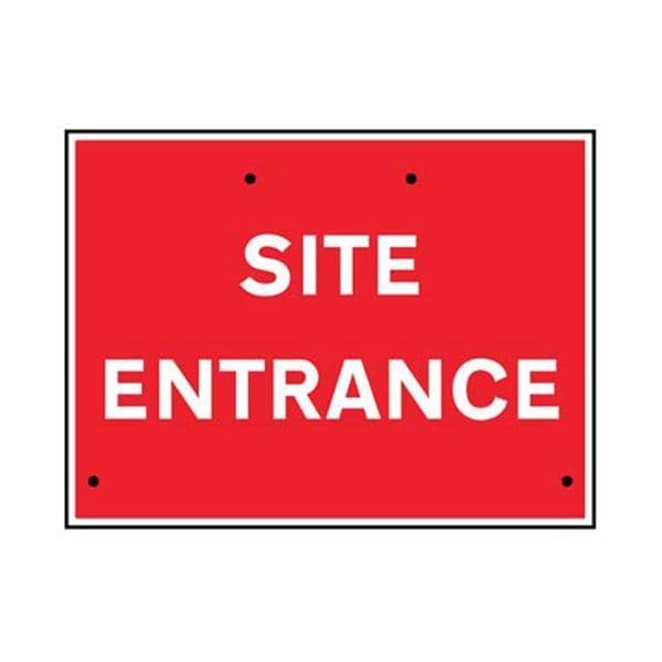 56452 Site entrance, 600x450mm Re-Flex Sign (3mm reflective polypropylene)