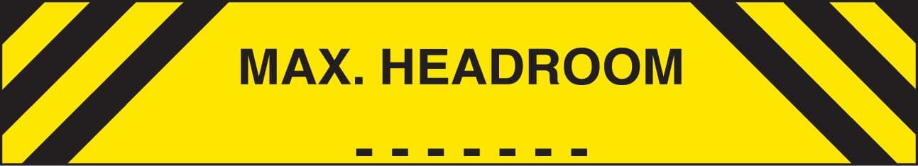 56496 Max headroom 1200x150mm reflective aluminium (1200x150mm) Safety Sign