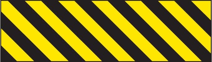 56497 Hazard marker 600x150mm reflective aluminium right hand (600x150mm) Safety Sign