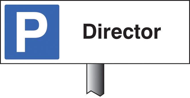 56528 Parking director verge sign 450x150mm (post 800mm) (450x150mm) Safety Sign
