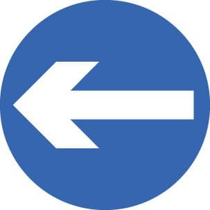 56561 Direction arrow left/right class RA1 600mm (600mm) Safety Sign