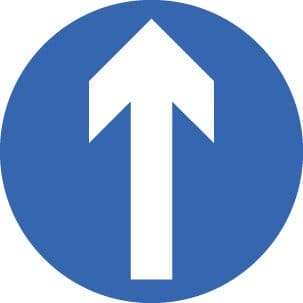 56562 Direction arrow forward class RA1 600mm (600mm) Safety Sign