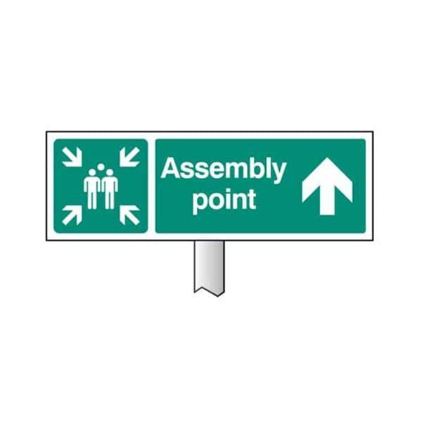 56592 Verge sign - Assembly point straight on 450x150mm (post 800mm)
