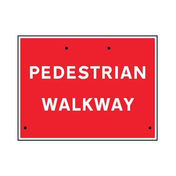 57607 Pedestrian walkway, 600x450mm Re-Flex Sign (3mm reflective polypropylene)