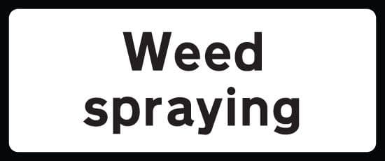 57929 Weed spraying supp plate 850x355 Class RA1 zintec (850x355mm) Safety Sign
