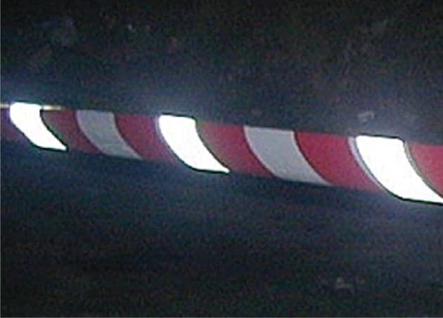 58649 Red & white non-adhesive reflective barrier tape 75mm x 250m (250M x 75mm) Safety Sign