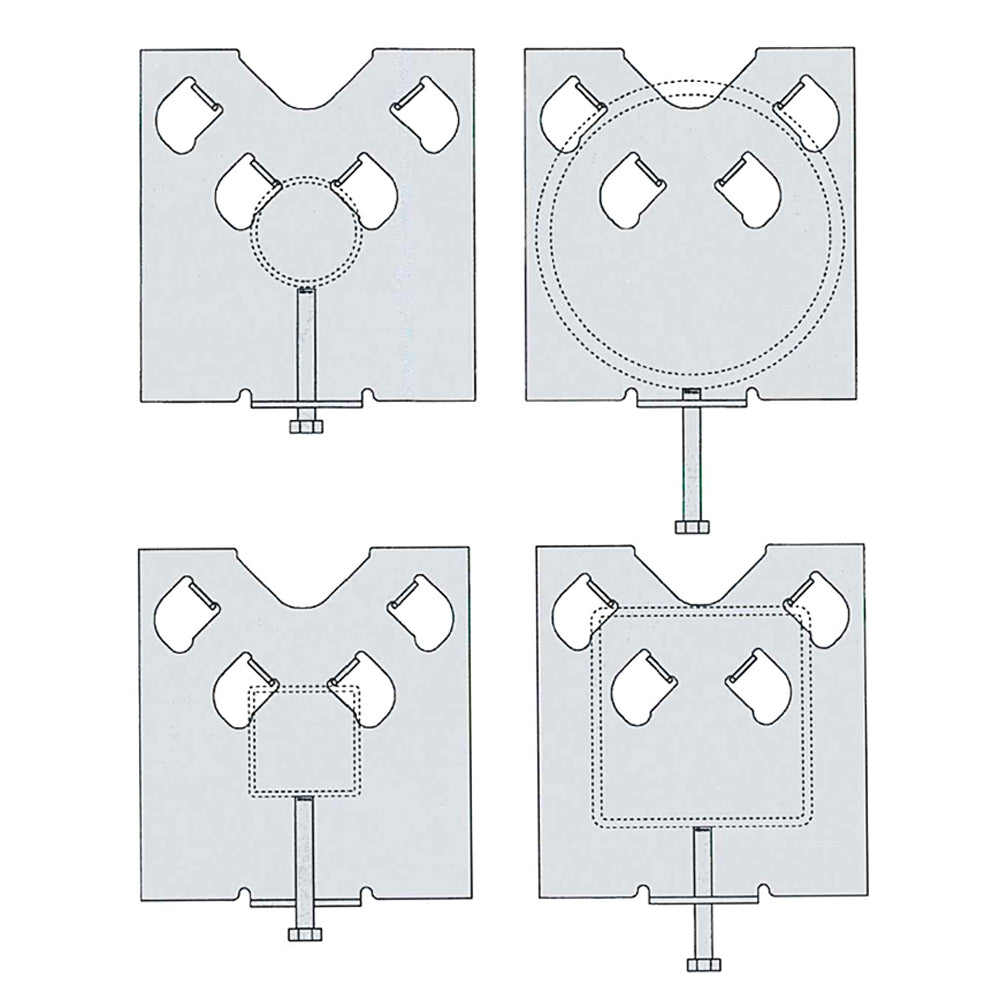 58691 3mm Coated Mild Steel Universal Baseplate