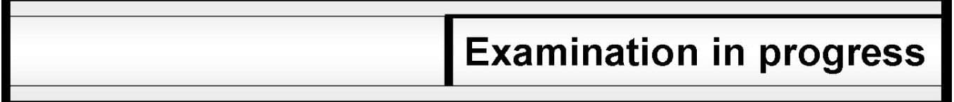 59114 Examination in progress door slider (300x40mm) Safety Sign