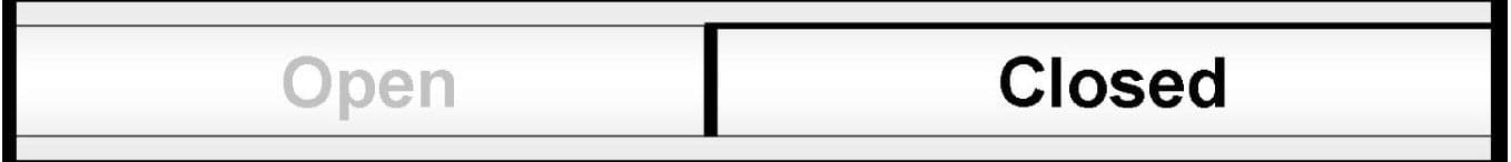 59116 Open/closed door slider (300x40mm) Safety Sign