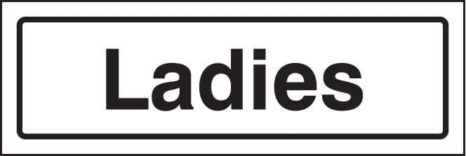59188 Ladies visual impact sign (450x150mm) Safety Sign