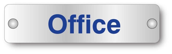 59614 Office visual impact aluminium door sign (200x50mm) Safety Sign