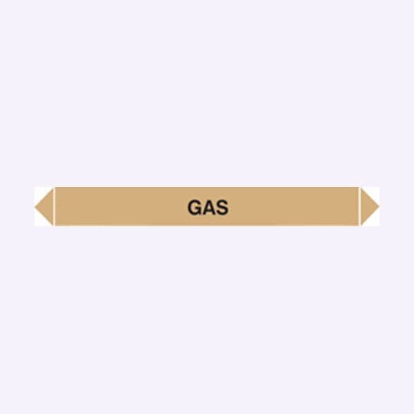 59903 Flow marker pk of 5 gas (300x40mm) Safety Sign