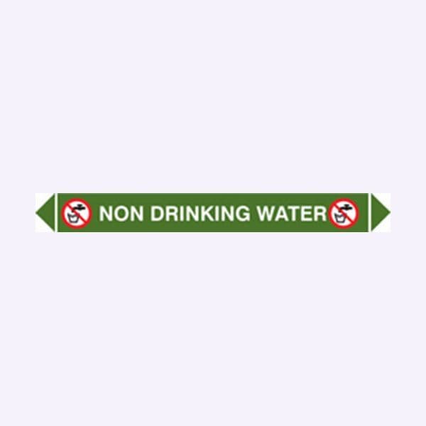 59932 Flow marker Pk of 5 non drinking water (300x40mm) Safety Sign
