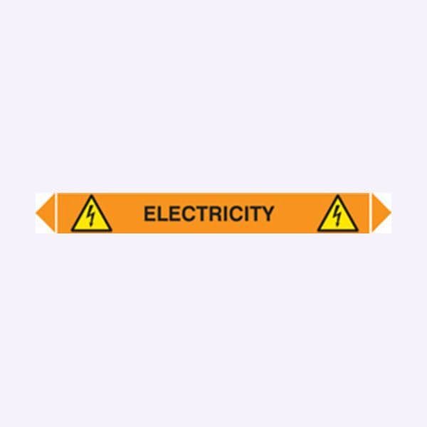 59945 Flow marker Pk of 5 electricity (300x40mm) Safety Sign