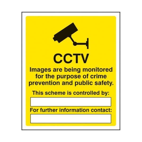 81713H CCTV images being monitored for the purpose of crime sign - Quick-Fix (300x250mm)