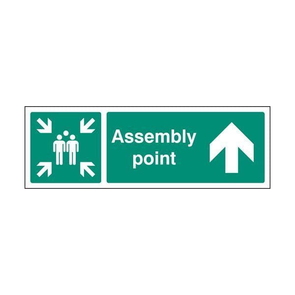 82141H Assembly point straight on sign - Quick-Fix with SAV Backing (300x250mm)