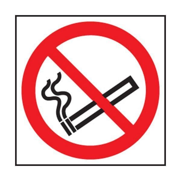 83017F No smoking symbol sign - Quick-Fix with SAV Backing (200x200mm)