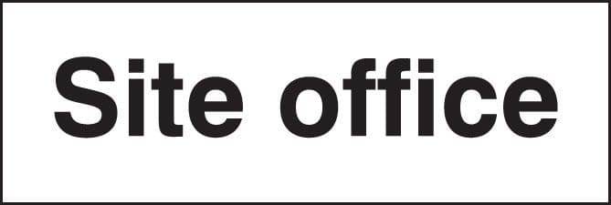 86408G Site office (300x100mm) Rigid PVC with SAV Backing Safety Sign