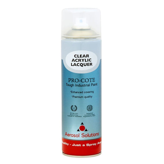 0835 CLEAR LACQUER Tough Industrial Clear Lacquer - Pack of 12 x 500ml