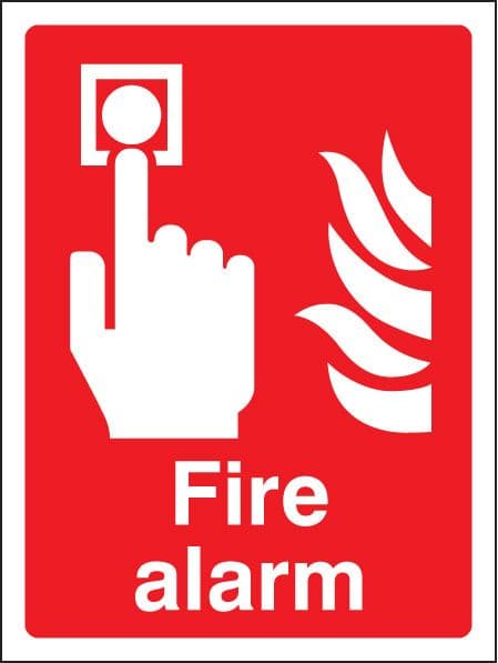 11010E Fire alarm Rigid Plastic (200x150mm) Safety Sign