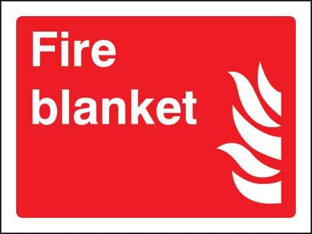 11012E Fire blanket Rigid Plastic (200x150mm) Safety Sign