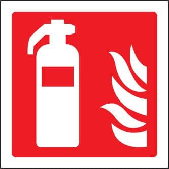 11018C Fire extinguisher symbol Rigid Plastic (150x150mm) Safety Sign