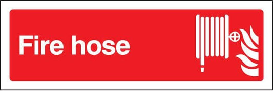 11024G Fire hose Rigid Plastic (300x100mm) Safety Sign