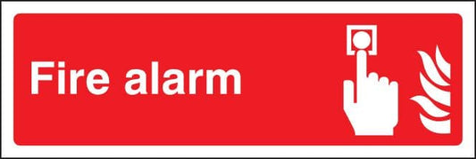 11025G Fire alarm Rigid Plastic (300x100mm) Safety Sign