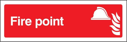 11026G Fire point Rigid Plastic (300x100mm) Safety Sign