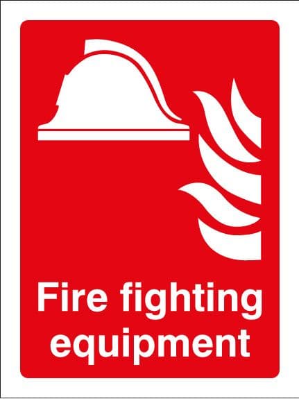 11067E Fire fighting equipment Rigid Plastic (200x150mm) Safety Sign